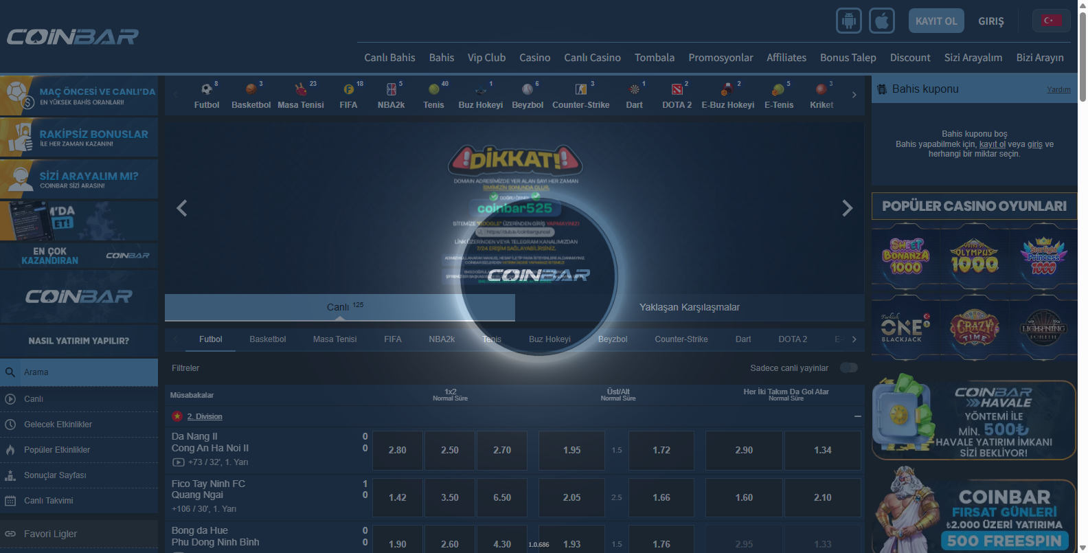 Coinbar Havale ile Yatırım ve Bonus