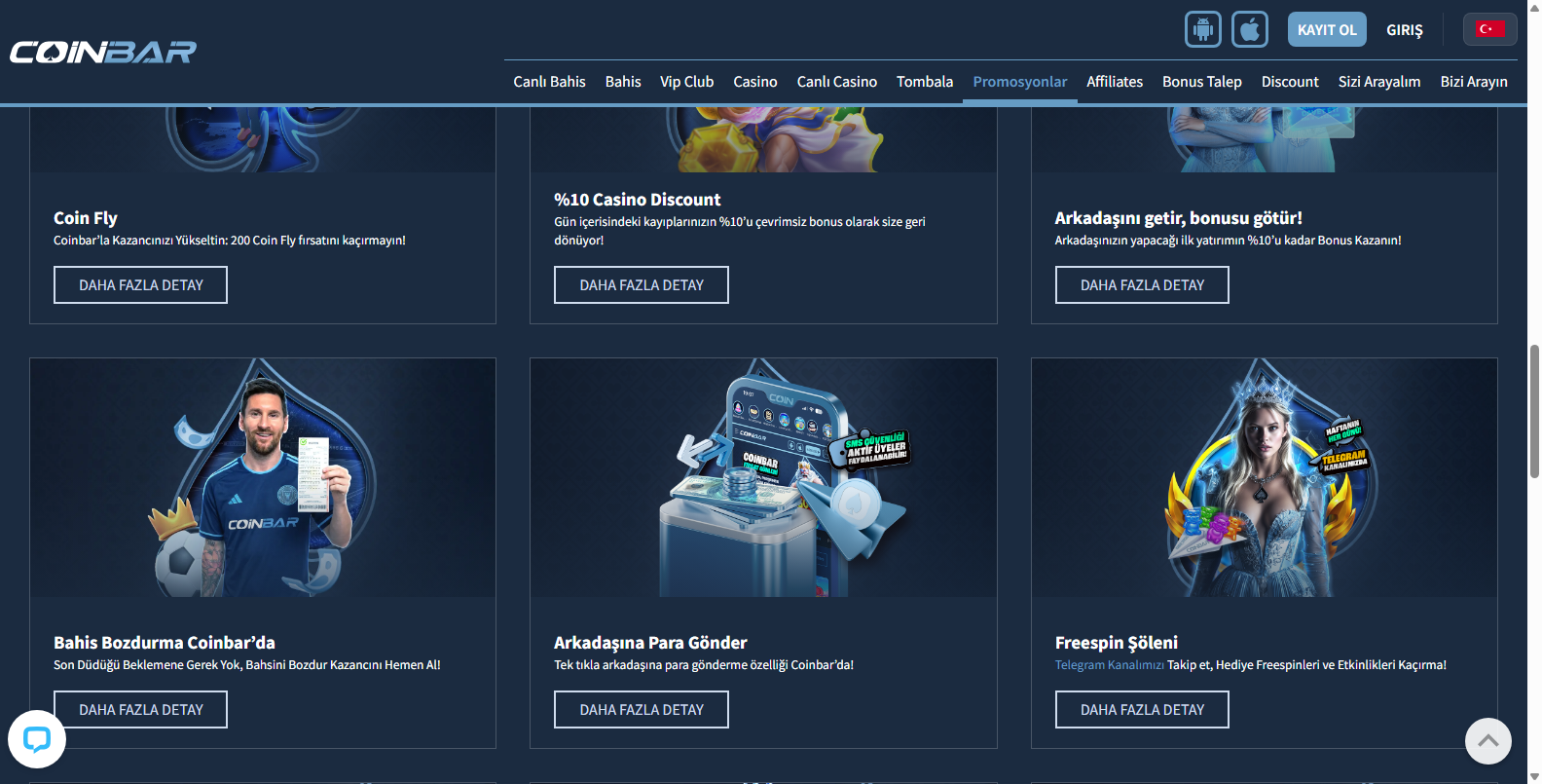 Coinbar Canlı Casino Baccarat Oyna